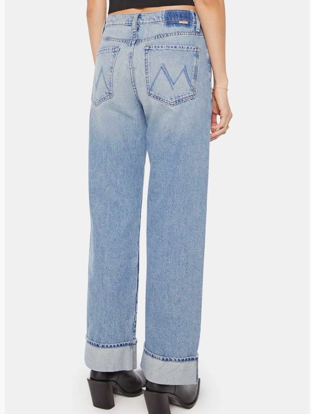 NWT Size 28 The Dodger Skimp High Waist Cuffed Hem Wide Leg Jeans - Picture 2 of 10
